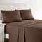 Clara Clark Premier 1800 Series 4pc Bed Sheet Set - Queen, Chocolate Brown...