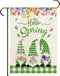Hello Spring Cute Gnomes Floral Garden Flag Vertical Double Sided 12.5x18 Inch Welcome Spring Garden Flag Burlap Holiday Outdoor Decor...