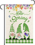 Hello Spring Cute Gnomes Floral Garden Flag Vertical Double Sided 12.5x18 Inch Welcome Spring Garden Flag Burlap Holiday Outdoor Decor...