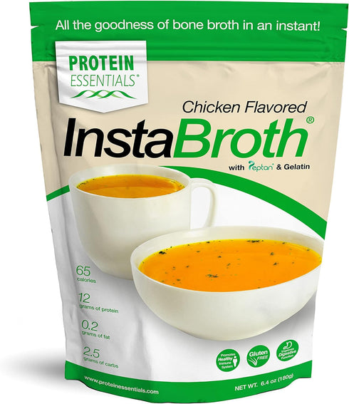 InstaBroth, Bone Broth Powder with Grass Fed, Pasture Raised Collagen and Gelatin, 12g Protein (6.4oz) (Chicken Flavor)...