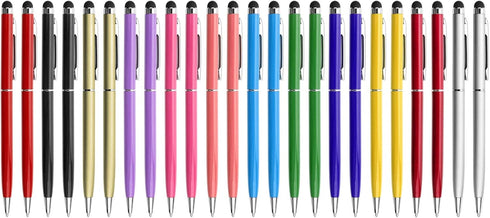 24 Pack Stylus Pens for Touch Screens innhom Stylus Pen for ipad iPhone Tablets Samsung and Black Ink Ballpoint Pens-2 in 1 Stylists Pens...
