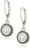 Napier Women's Silvertone and White Pearl Drop Leverback Earrings...