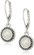 Napier Women's Silvertone and White Pearl Drop Leverback Earrings...