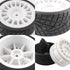 4PCS 12mm Hub Wheels Tires Set 1:10 1:12 1:16 Off Road RC Cars Rubber Tires Set for HSP 94122 94123 94103 3850 3851 FW06 RC Cars(White)...