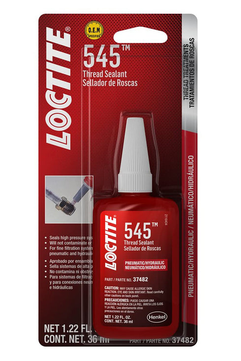 Loctite 37482 545 Pneumatic/Hydraulic Thread Sealant Bottle - 36 ml...