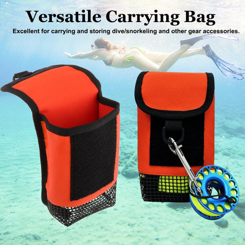 Scuba Diving Gear Bag, Safety SMB Mesh Gear Bag Finger Reel Storage Pocket Carry Case Pouch for Snorkeling Gear & Equipment...