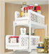 Fox Valley Traders 2 tier Sliding Shelves, One Size Fits All, White...