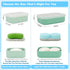 Travel Soap Case, Leak Proof Travel Soap Container, Silicone Soap Box with Drainage Layer, Shatterproof Soap Holder for Travel, Camping, Gym (Gree...