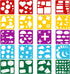 Peohud 40 Pieces Stencils for Kids, Geometric Shaped Stencils, Simple Drawing Chalk Stencils Colorful Art Painting Template for DIY Craft, 5.9 x 5...