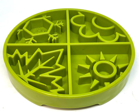 SodaPup Four Seasons Enrichment Bowl – Durable Slow Feeder Bowl Made in USA from Non-Toxic, Pet-Safe, Food Safe Material for Mental Stimulation, S...