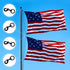 Flag Pole Rope Kit 50Ft x 1/4" Diameter Halyard Rope with 4 Pcs Zinc Alloy Swivel Snap Hooks Clips Outdoor Flagpole Hardware Accessories Camping R...
