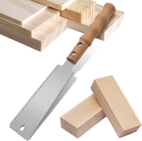 Japanese Hand Saw, 6 Inch Flush Cut Saw Double-sided Fine Teeth Wood Pull Saw for Hardwood & Softwood Woodworking Trim (15/17TPI)...