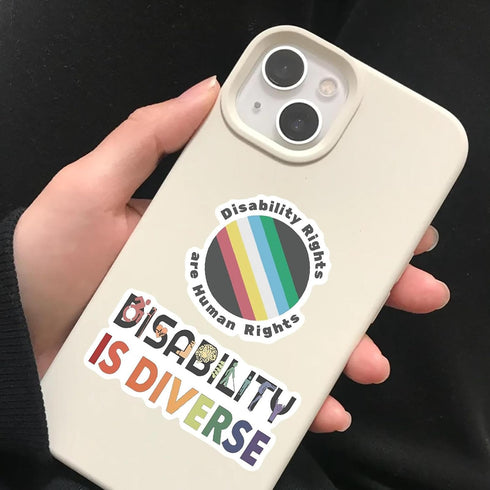 50pcs Disability Pride Stickers for Teens Journals,Disabled Is Not a Dirty Word Stickers Cool Waterproof Vinyl Decals for Adult Water Bottles Comp...