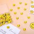 Whaline 50Pcs Resin Happy Face Push Pins Smile Face Decorative Thumb Tacks Cute Yellow Cork Board Thumbtacks for Bulletin Board Photo Wall Decor O...