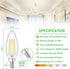 winshine E12 Candelabra LED Bulbs Dimmable 4000K Daylight 60W Equivalent,Type B Light Bulb for Chandelier, C35 Ceiling Fan Light Bulb Clear Glass,...