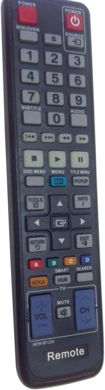 New Replaced Blu-ray Remote AK59-00123A AK5900123A for Samsung BDD5490 BDD6500 BDD5500 BDD5700 BDD5500C BDD5500C/ZA BDD5700 BDD5700/ZA BDD5700/ZC...