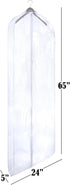 Handy Laundry Clear Vinyl Gown Bag - Protect Your Clothing While Traveling and Dust Free While Hanging in Your Closet. Ideal for Coats, Suits, Dre...