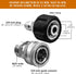 Willdone Pressure Washer Quick Connect Kit, Stainless Steel M22 14mm to 3/8 Inch Quick Connect Fittings for Power Washer, 4 Pack...