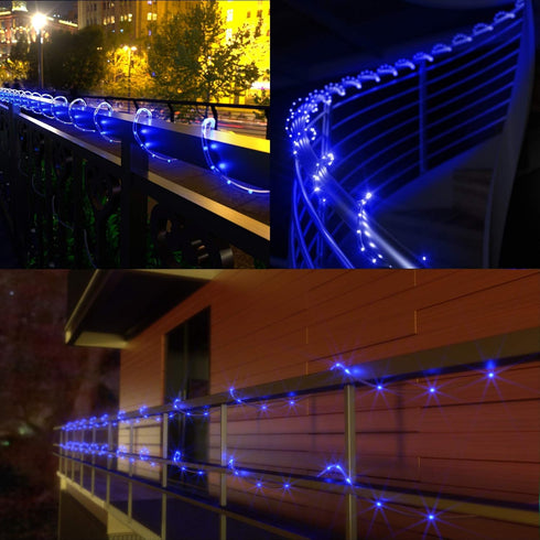 Solar Rope Lights Outdoor Waterproof LED - 40FT 100 LED Solar String Lights Tube Light Solar Outdoor Fairy Rope Christmas Lights for Yard Garden P...