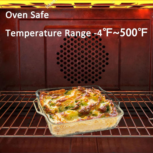 MINI- 6.5in Square Glass Baking Dish for Oven, Borosilicate Glass Casserole Dish, Glass Baking Pan for Air Fryer Oven...