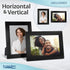 Icona Bay - 5x7 Black Picture Frame - Sturdy Wood Composite Photo Frame - Sleek Design, Table Top or Wall Mount - Exclusives Collection...