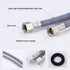 32 Inch Faucet Supply Lines 3/8" Female Comp × M10 Male (1 Pair), ARCORA 30" Braided Nylon Bathroom Faucet Hose...