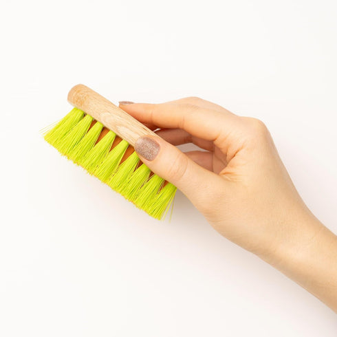 Veggie Brush - Fruit and Vegetable Produce Brush and Potato Scrubber. Vegetable Scrubber Brush for Food with Beechwood Handle. Mushroom, Potato Sc...