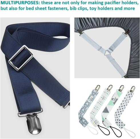 20-Piece Men's Suspender Clips: Heavy Duty Bed Sheet Fasteners and Straps Holder...