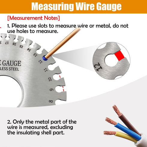 3Pcs Stainless Steel Thickness Wire Gauge, Dual Sided Wire Gauge Sheet Thickness Welding Gauges, Wire Gauge Measurement Tool Accessories...