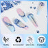 Makartt Blue Nail Rhinestones Flatback Rhinestones Multi-Size Round Crystal Glass Nail Charms Diamonds Nail Jewels Rhinestones for DIY Crafts Make...