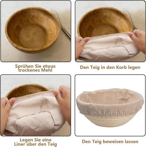 2 PCS Bread Proofing Cover, 10inch Bread & Sourdough Covers for Rising, Tea Towels for Baking Sourdough Bowl Cover, Bread Making Cloth, Bread Bowl...