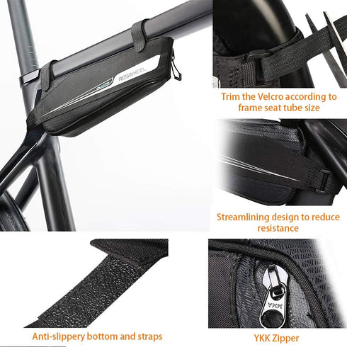 Roswheel Race Series 121444 Bike Frame Mounted Bag Bicycle Triangle Pouch Cycling Accessories Pack for Road Bike...