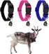 Goat Collars with Bell, 3 Pack Adjustable Sheep Collars with Quick Release Buckle Anti-Loss Bell, Durable Nylon pet Collar for Small Farm Goat Cow...