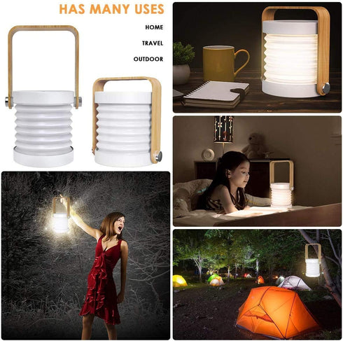 Table Lamp Touch Night Light - Portable Rechargeable LED Lantern Lamp Retractable, Touch Control 3 Intensity Levels Lights for Study Room,Desk,Kid...