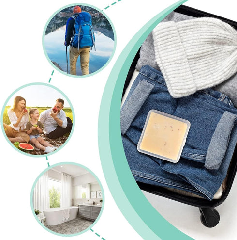 Travel Soap Container Square, Soap Box Holder Portable Storage Rack for Camping Shower Gym Outdoor Hiking Bathroom Square Soap Dish Elimeta (5Pack...