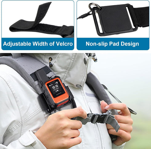 Backpack Tether Mount for Garmin inReach Mini & Mini 2, Backpack Tether Holder for Garmin Handheld GPS Devices - Great for Hiking & Hands-Free...