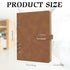 A5 Binder Notebook 6 Ring, Refillable Notebook A5 Planner Binder with A5 Refill Paper, Travel Binder Journal Cover Binder Notebook, Brown...