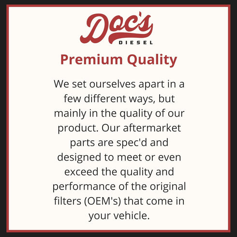Doc's Diesel Oil Filter D5399 | Compatible with Chevrolet/GMC 6.6L Duramax 2500HD, 3500HD 2001-2019 | Replaces PF2232...