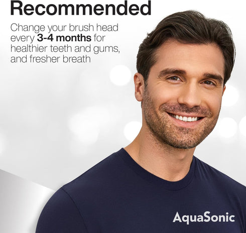 AquaSonic Duo Series Replacement Brush Heads | for Normal & Sensitive Teeth | Compatible with Duo Series & Home Dental Center Toothbrush Handles |...