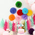 Binpeng Rainbow Paper Pom Poms Hanging Paper Flower Ball Wedding Party Celebrations Decorations Outdoor Decoration Flowers Craft for Party Birthda...