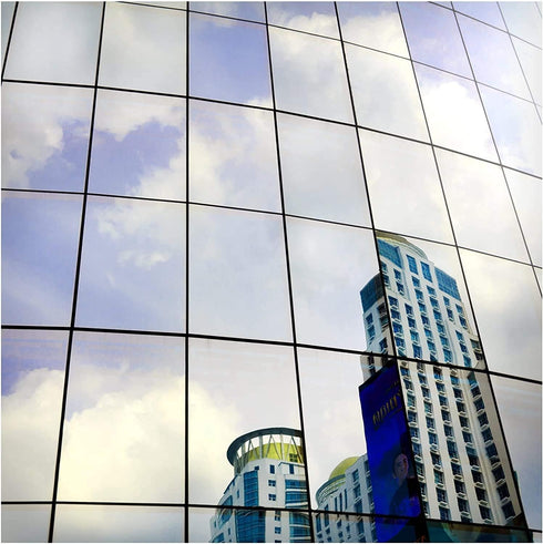 BDF S05 Window Film Daytime Privacy and Heat Control Mirror Silver 5 (Very Dark) - 24in X 16ft...