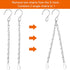 2 Pack Hanging Chain for Bird Feeders, Planters, Lanterns and Ornaments (9.5 Inch, Silver)...