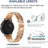 Bands Compatible with Samsung Galaxy Watch 46mm / Gear S3 Frontier/Classic, 22mm Bling Rhinestone Diamond Metal Strap with Bezel Ring Cover Replac...
