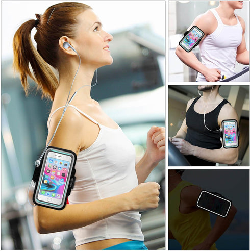 Arm Phone Holder for Running, Armband Cellphone for iPhone 15 14 13 12 11 Pro Max/XR/8 7 6s Plus, for Galaxy A/S/Note Up to 6.9’’, for Exercise Gy...