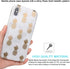 JAHOLAN Compatible iPhone Xs Max Case Shiny Rose Gold Pineapples Marble Design Clear Bumper TPU Soft Rubber Silicone Cover Phone Case for iPhone X...