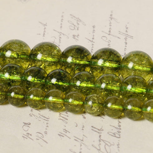 45pcs 8mm Natural Stone Beads Peridot Beads Crystal Gemstone for Jewelry Making, DIY Bracelet Necklace...