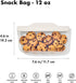 OXO Good Grips Silicone Reusable Bag – Snack Bag (12 oz) - Oat...