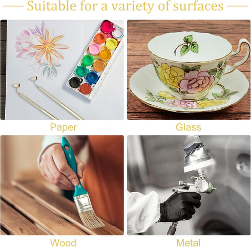 2Pcs Fine Line Painting Pen (0.5mm&0.7mm), Precision Touch Up Paint Detailing Applicator Pen for Rock Chips and Scratch Repair...