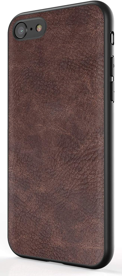 SALAWAT for iPhone SE 2020 Case Slim PU Leather Vintage Shockproof SE 2nd Phone Case Cover Lightweight Soft TPU Bumper Hard PC Hybrid Protective C...