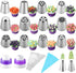 Suuker 27 Pcs Russian Piping Tips Set, Cake Decorating Tips Baking Supplies for Cupcake Cookies Birthday Party (12 Icing Tips 10 Pastry Baking Bag...